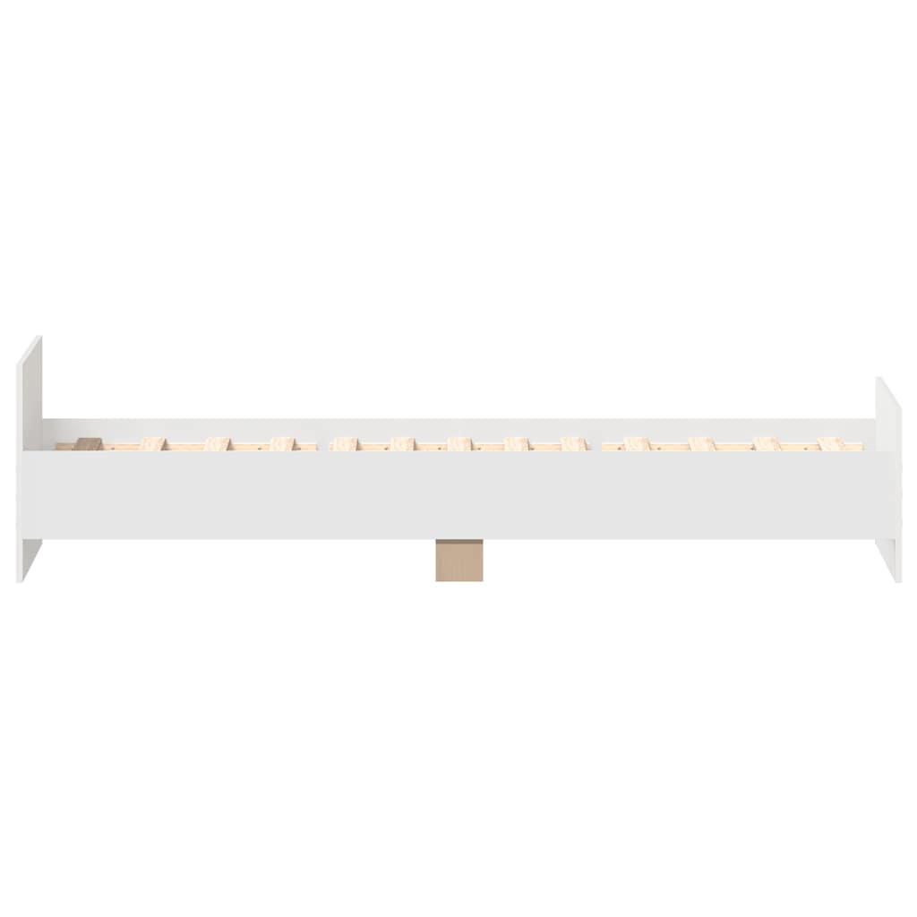 Bettgestell Weiß 75x190 cm Holzwerkstoff