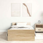 Bettgestell ohne Matratze Sonoma-Eiche 75x190 cm Holzwerkstoff
