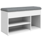 Schuhbank Weiß 82 x 32 x 45,5 cm Holzwerkstoff
