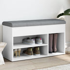 Schuhbank Weiß 82 x 32 x 45,5 cm Holzwerkstoff