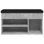 Schuhbank Betongrau 82x32x45,5 cm Holzwerkstoff