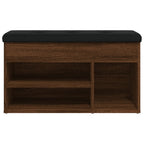 Schuhbank Braun Eichen-Optik 82x32x45,5 cm Holzwerkstoff