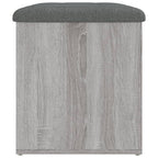 Sitzbank mit Stauraum Grau Sonoma 62x42x45 cm Holzwerkstoff