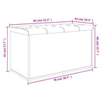 Aufbewahrungsbank Sonoma-Eiche 82 x 42 x 45 cm Holzwerkstoff