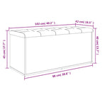 Aufbewahrungsbank Weiß 102 x 42 x 45 cm Holzwerkstoff