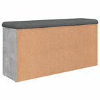 Schuhbank Betongrau 102x32x50 cm Holzwerkstoff