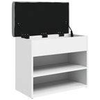Schuhbank Weiß 62 x 32 x 50 cm Holzwerkstoff