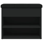 Schuhbank Schwarz 62x32x50 cm Holzwerkstoff