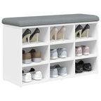 Schuhbank Weiß 82 x 32 x 50 cm Holzwerkstoff