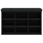 Schuhbank Schwarz 82x32x50 cm Holzwerkstoff
