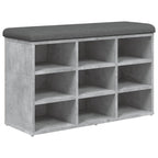 Schuhbank Betongrau 82x32x50 cm Holzwerkstoff