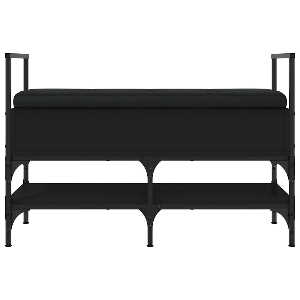 Schuhbank Schwarz 85,5x42x57,5 cm Holzwerkstoff