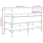 Schuhbank Schwarz 85,5x42x57,5 cm Holzwerkstoff