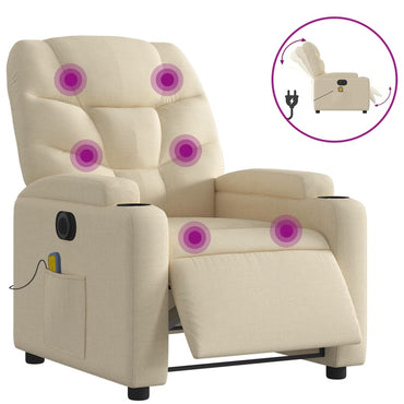 Massagesessel Elektrisch Creme Stoff