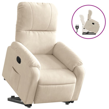 Relaxsessel mit Aufstehhilfe Beige Mikrofasergewebe