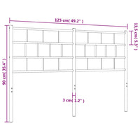 Kopfteil Metall Weiß 120 cm