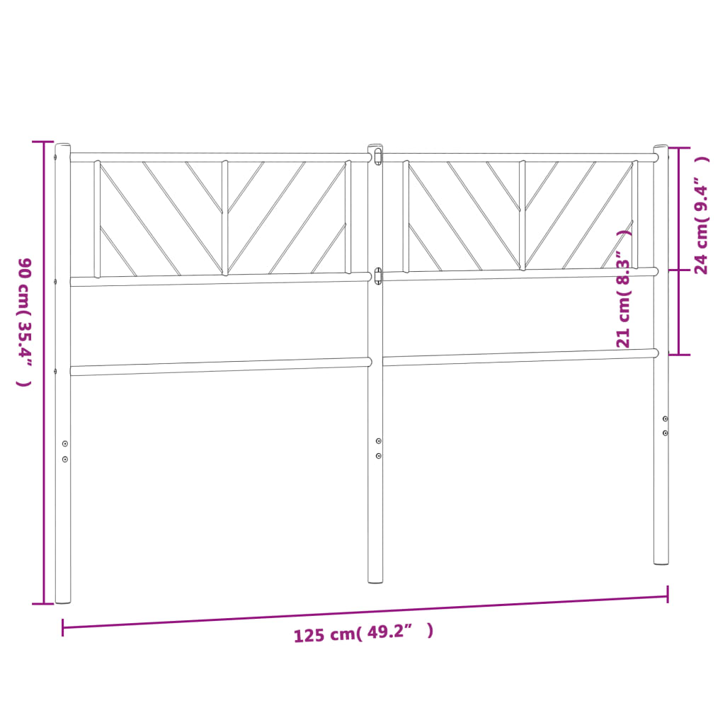 Kopfteil Metall Weiß 120 cm