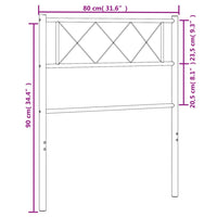 Kopfteil Metall Weiß 75 cm