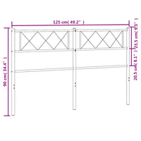 Kopfteil Metall Weiß 120 cm