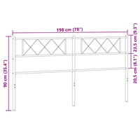 Kopfteil Metall Weiß 193 cm