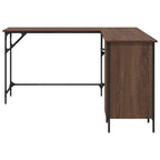 Schreibtisch Braun Eichen-Optik 141x141x75 cm Holzwerkstoff