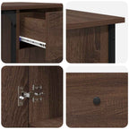 Schreibtisch Braun Eichen-Optik 141x141x75 cm Holzwerkstoff