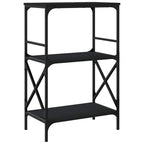 Bücherregal 3 Böden Schwarz 59x35x90,5 cm Holzwerkstoff