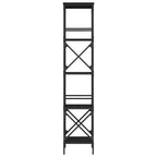Bücherregal 5 Böden Schwarz 59x35x171 cm Holzwerkstoff