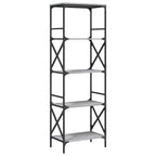 Bücherregal 5 Böden Grau Sonoma 59x35x171 cm Holzwerkstoff