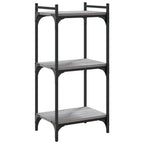 Bücherregal 3 Böden Grau Sonoma 40x30x86 cm Holzwerkstoff