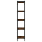 Bücherregal 5 Böden Braun Eiche-Optik 40x30x154cm Holzwerkstoff
