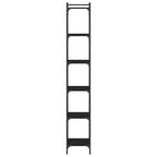 Bücherregal 6 Böden Schwarz 40x30x188 cm Holzwerkstoff