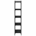 Bücherregal 5 Böden Schwarz 80x30x154 cm Holzwerkstoff