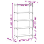 Bücherregal 5 Böden Räuchereiche 80x30x154 cm Holzwerkstoff