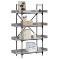 Bücherregal 4 Böden Grau Sonoma 100x33x145,5 cm Holzwerkstoff