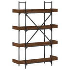 Bücherregal 4 Böden Braun Eiche-Optik 100x33x145,5 cm