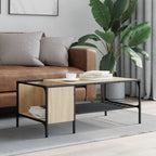 Couchtisch mit Regal Sonoma-Eiche 100x51x40 cm Holzwerkstoff