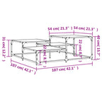 Couchtisch Braun Eichen-Optik 107x107x40 cm Holzwerkstoff