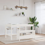 Flurbank Weiß 100 x 28 x 45 cm Massivholz Kiefer