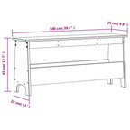 Flurbank Weiß 100 x 28 x 45 cm Massivholz Kiefer