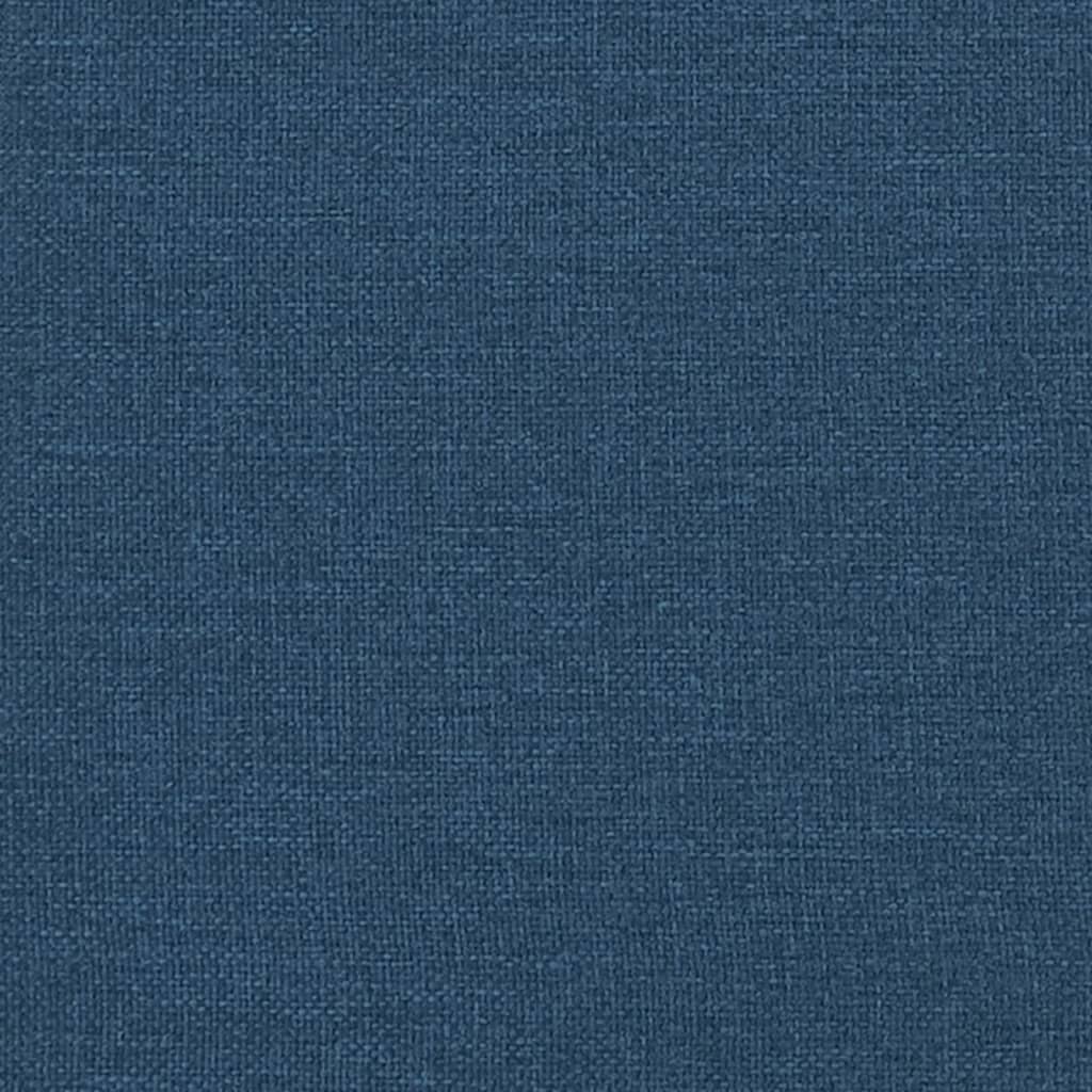 Sitzbank mit Rückenlehne Blau 120x62x75,5 cm Stoff