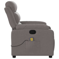 Massagesessel Taupe Stoff