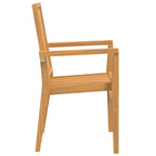 Gartenstühle 4 Stk. Stapelbar 56,5x57,5x91 cm Massivholz Teak