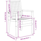 Gartenstühle 4 Stk. Stapelbar 56,5x57,5x91 cm Massivholz Teak