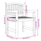 Gartenstühle 8 Stk. 58x59x88 cm Massivholz Teak