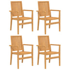5-tlg. Garten-Essgruppe Massivholz Teak