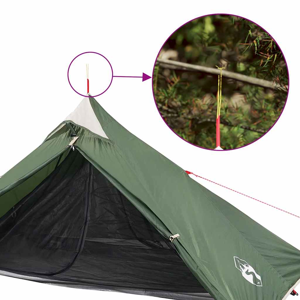Tipi-Hängezelt 1 Person Grün Wasserdicht