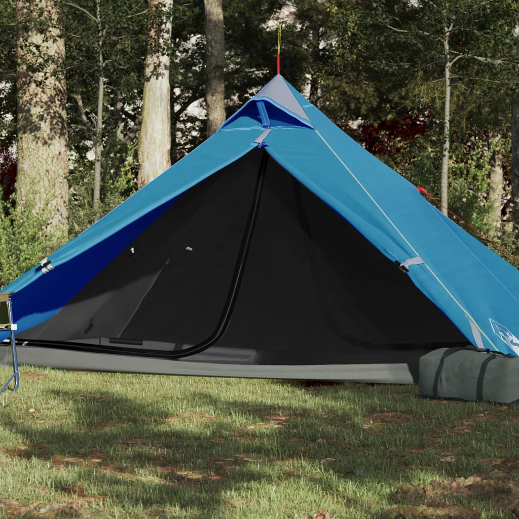 Tipi-Campingzelt 1 Person Blau Wasserdicht