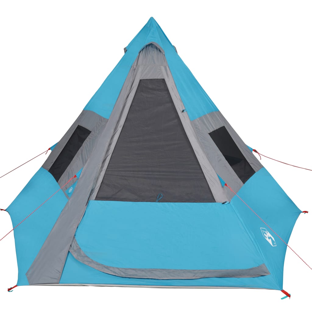 Tipi-Campingzelt 7 Personen Blau Wasserdicht