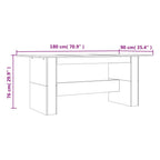 Esstisch Grau Sonoma 180x90x76 cm Holzwerkstoff